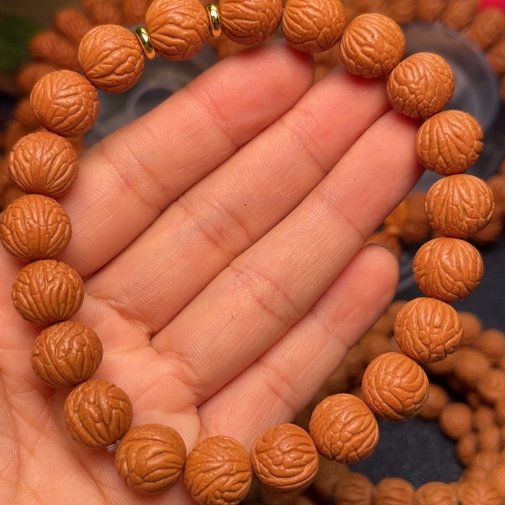 桃核手串龙纹桃核33