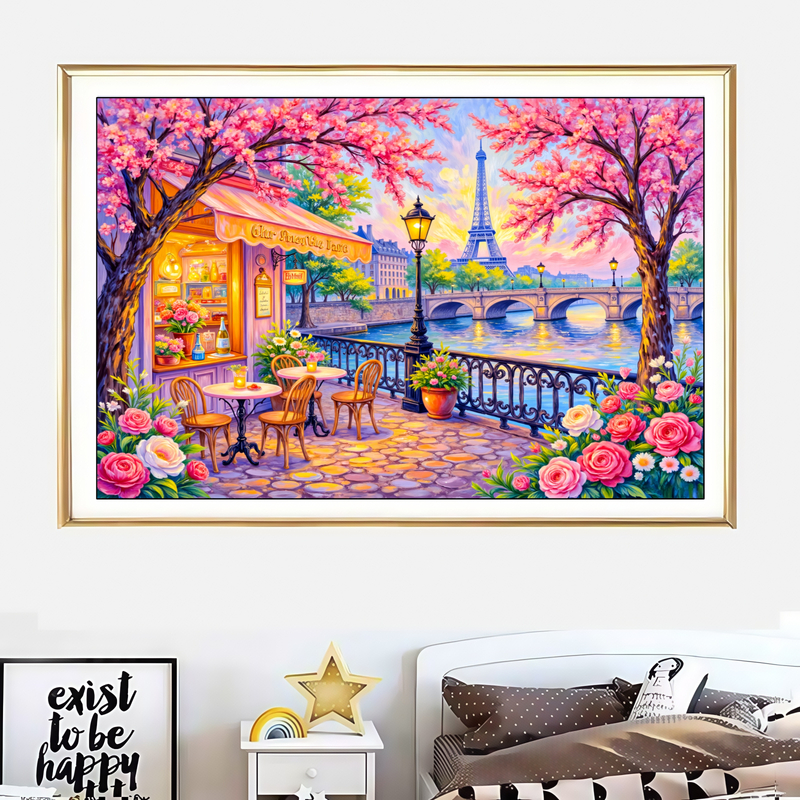 【针情针艺定制】巴黎街角十字绣2025新款客厅卧室挂画高级41色