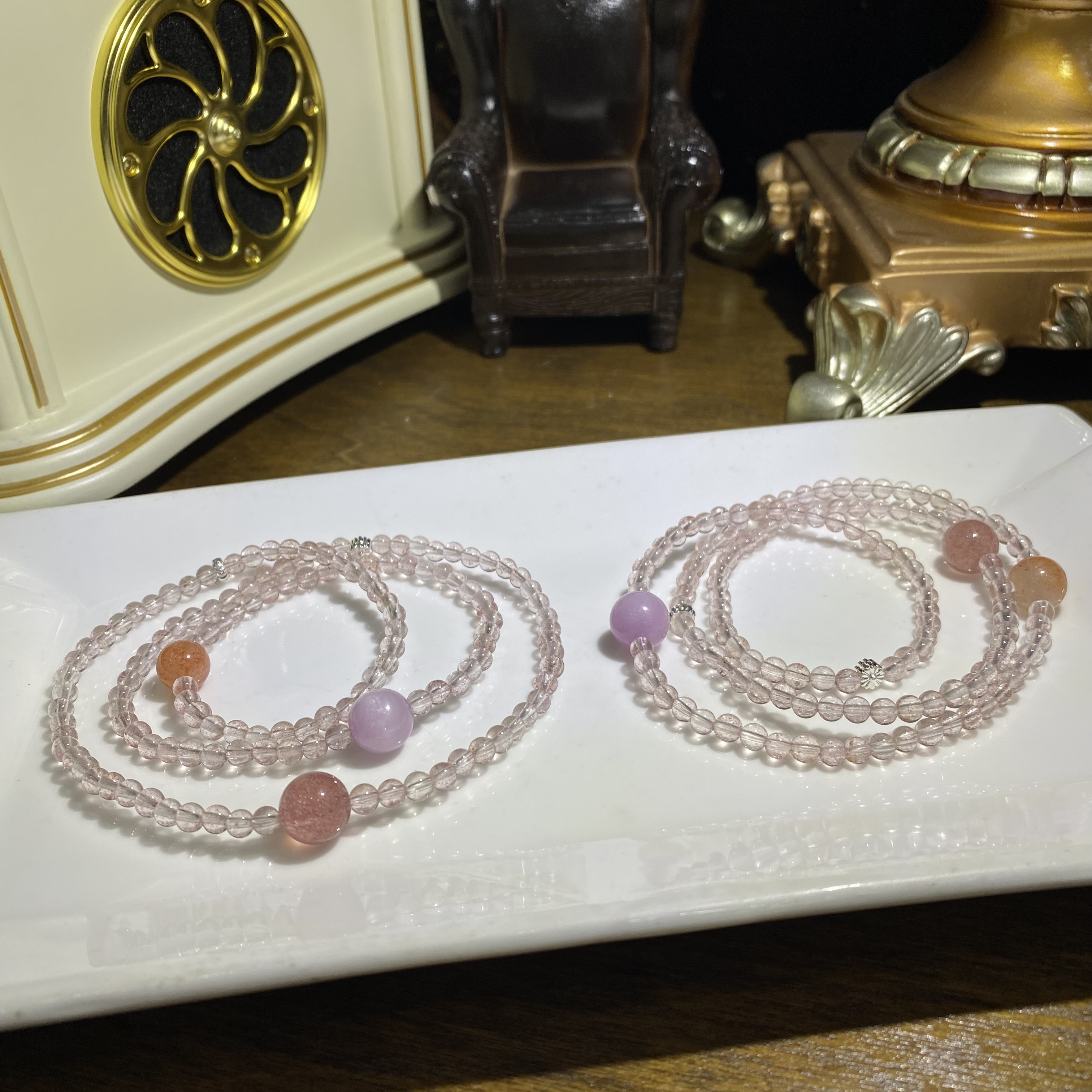 天然高冰透红超七草莓晶手链设计款-多样性发其一C537