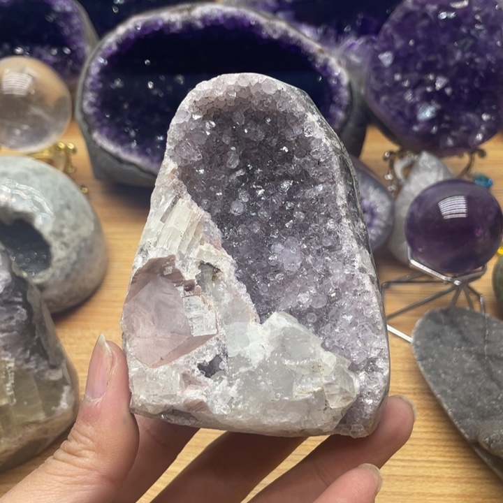 紫晶方解石未镶嵌