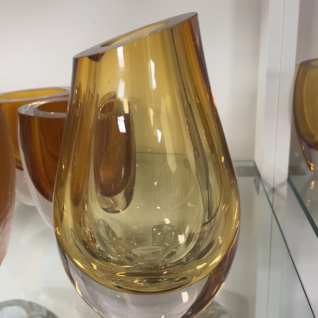 琉璃高21琥珀琉璃花器