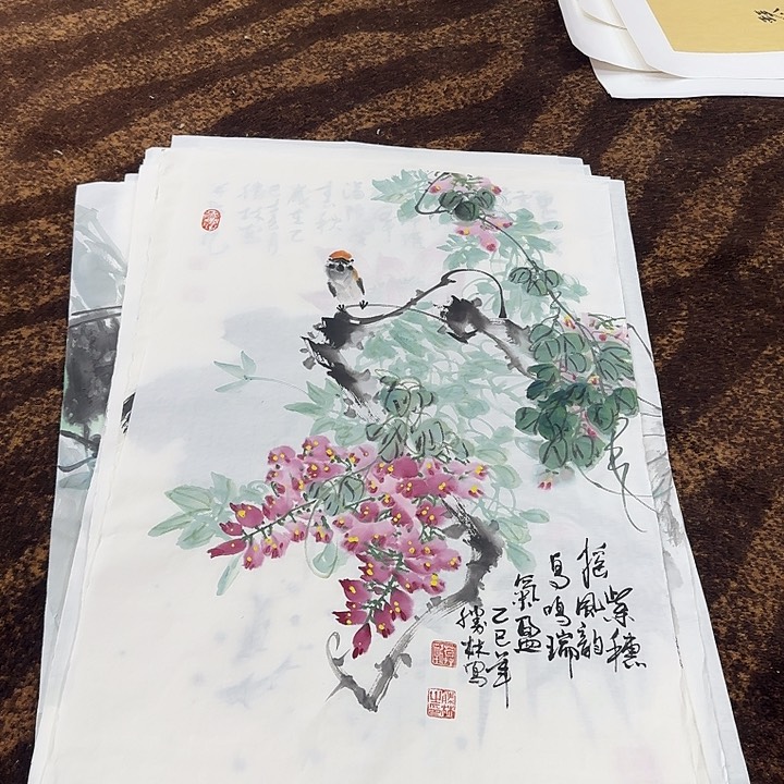 国画莫胜林老师四尺三开绘画