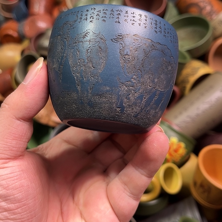 紫砂茶杯全手工紫砂主人杯