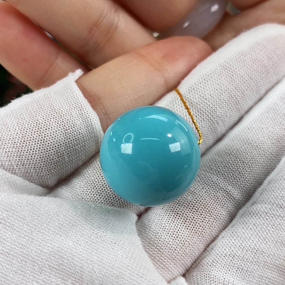 绿松石未镶嵌珠宝奇石19mm+