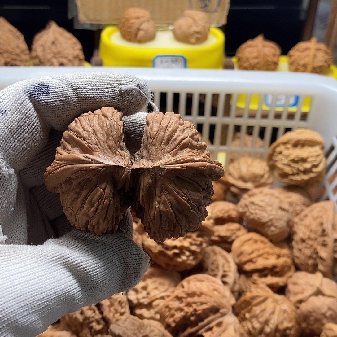 蛤***人文玩核桃吊坠白狮子