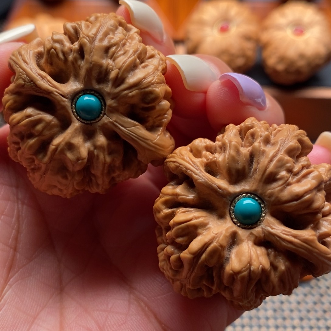 文玩核桃把件41尺寸粗筋