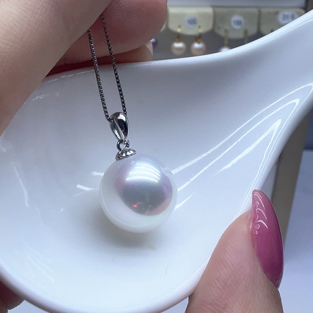 淡水珍珠银S925镶嵌颈饰