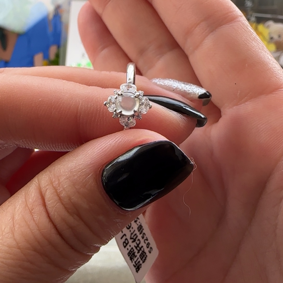 翡翠银S925镶嵌戒指