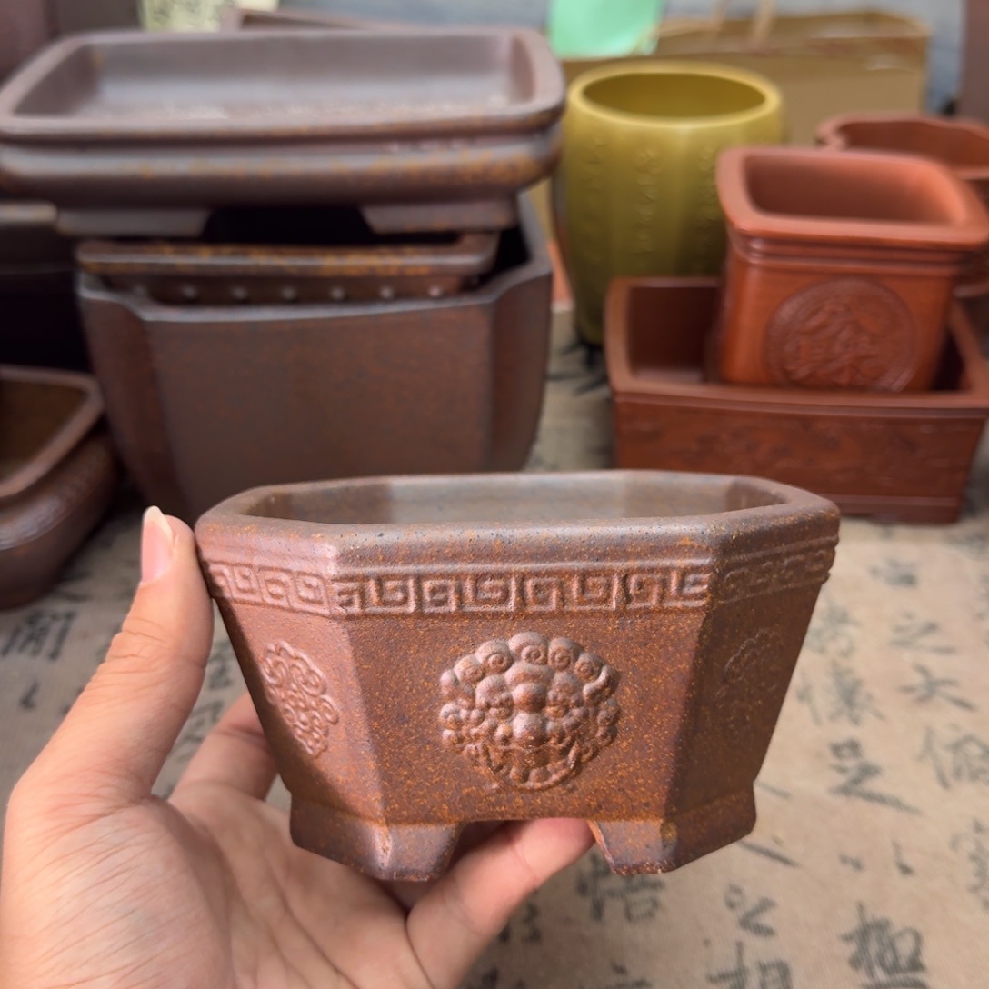 紫砂花盆宜兴紫砂正品花盆12.5x5.8