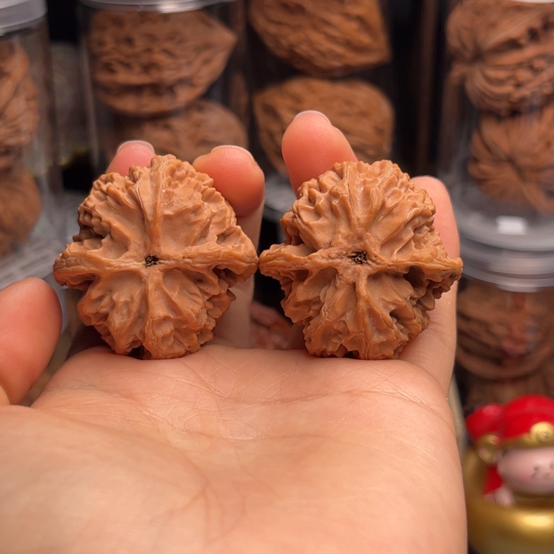 文玩核桃把件苹果园 38 全品十字金钱底