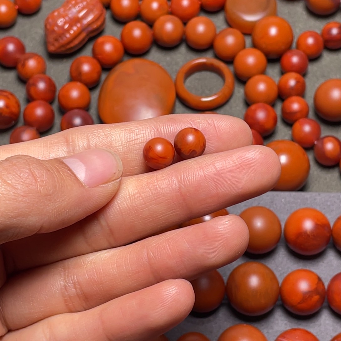 南红玛瑙南红珠子8+毫米未镶嵌烟**离