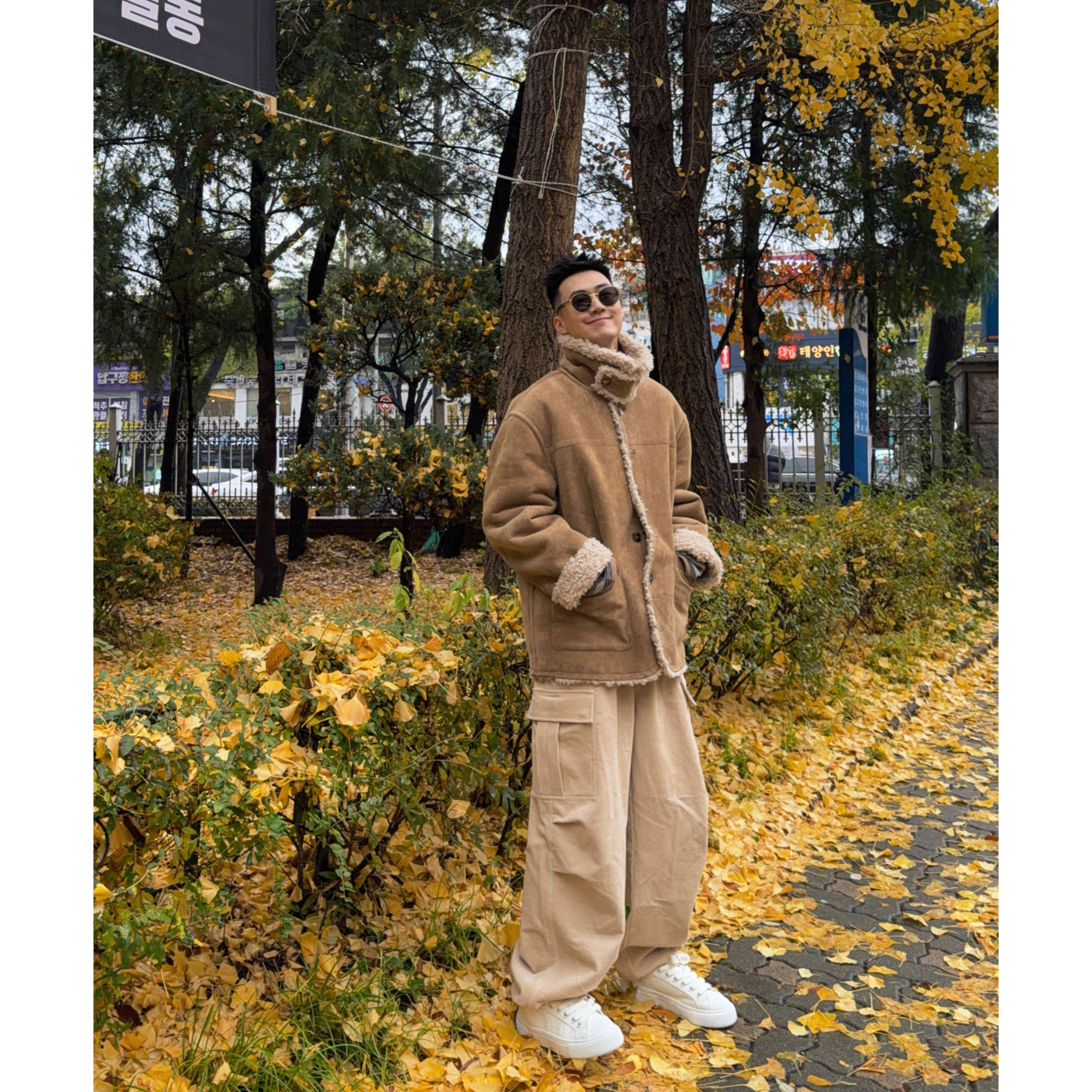 RICH陈发财【枫糖棕/双面皮毛一体】两面可穿！必留款夹克男外套8166