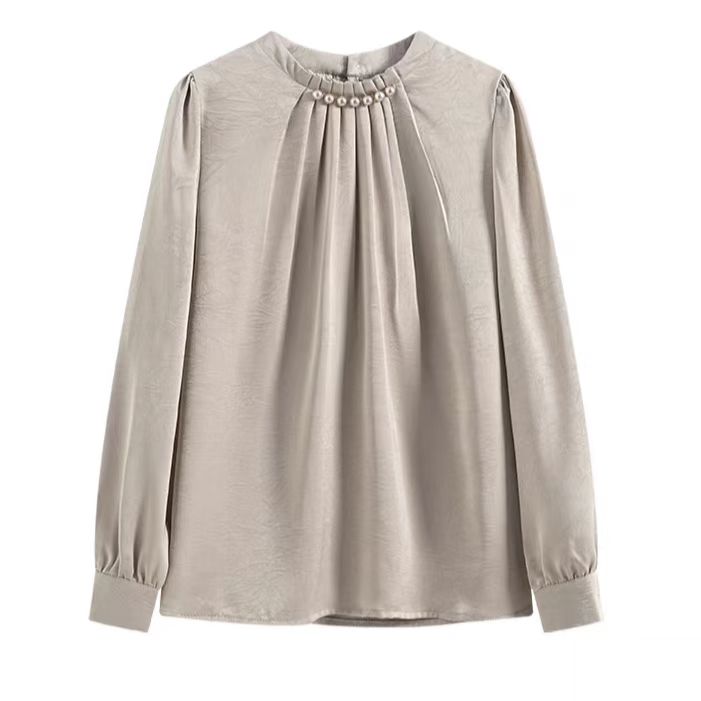 H21大码长袖衬衫女春季流行穿搭胖妹妹mm气质百搭新款上衣