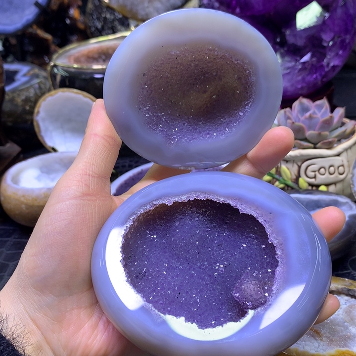 水晶福利全抛紫盆未镶嵌