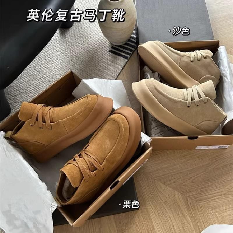 桑坡村羊毛一体复古英伦男鞋2025冬季新款加绒加厚厚底防滑雪地靴