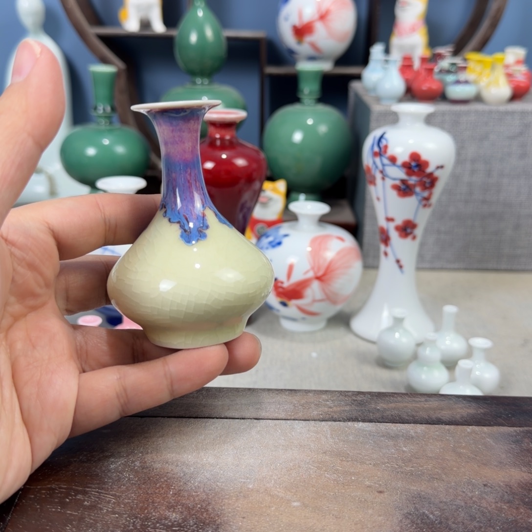 陶瓷手工小花器摆件