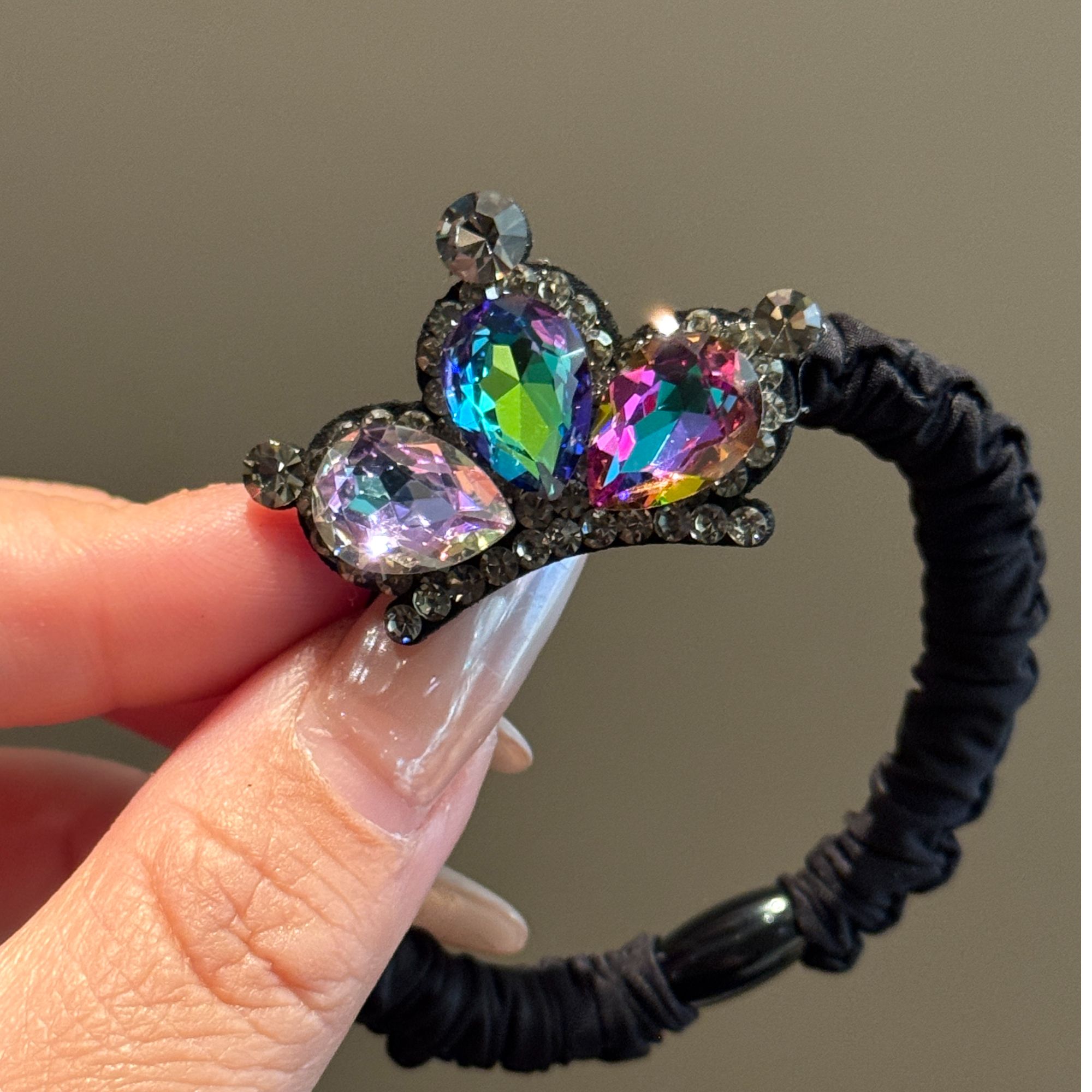 繁星013原创韩彩皇冠头发圈手工女轻职风发饰轻奢