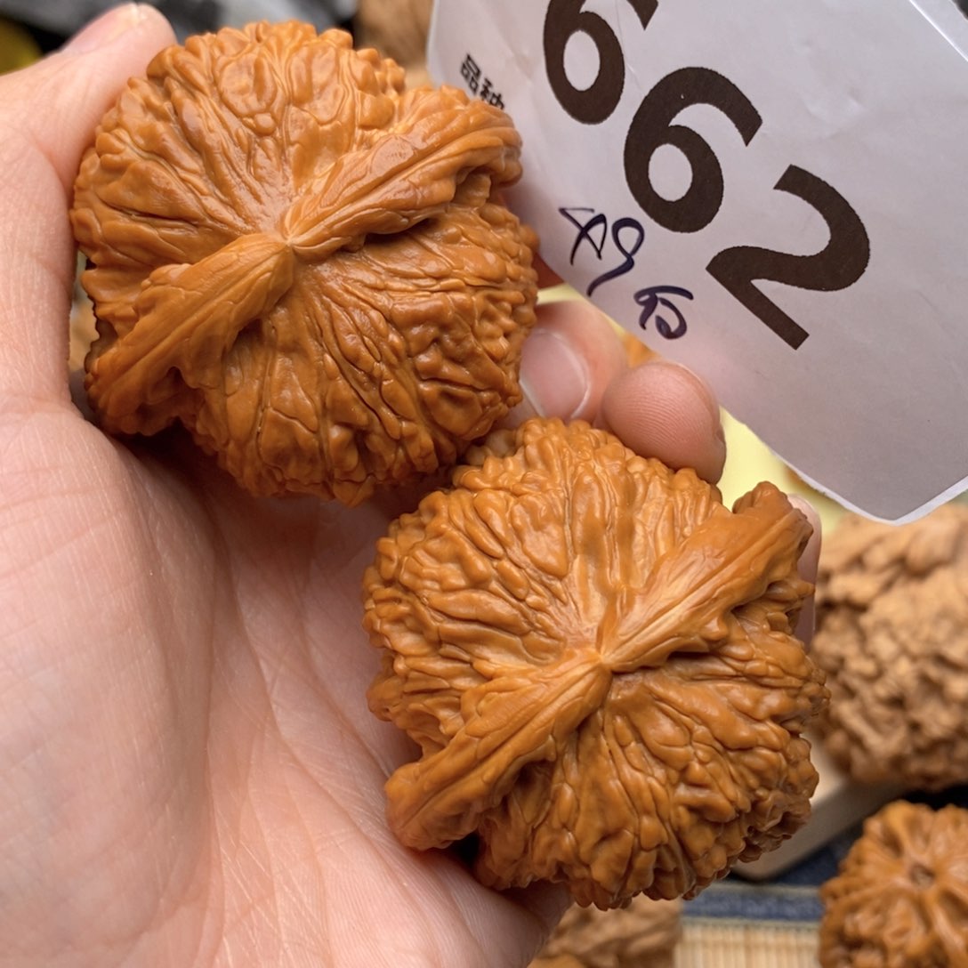 文玩核桃把件662号线49白