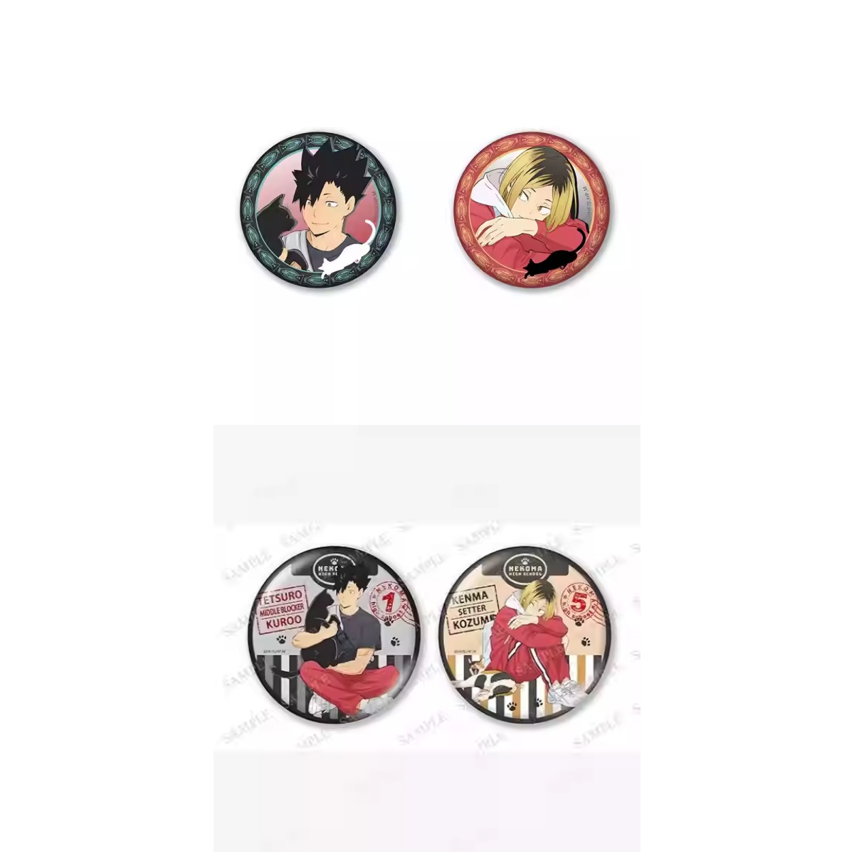 【模玩熊】排球少年 音驹 闪吧唧徽章 猫部 现货