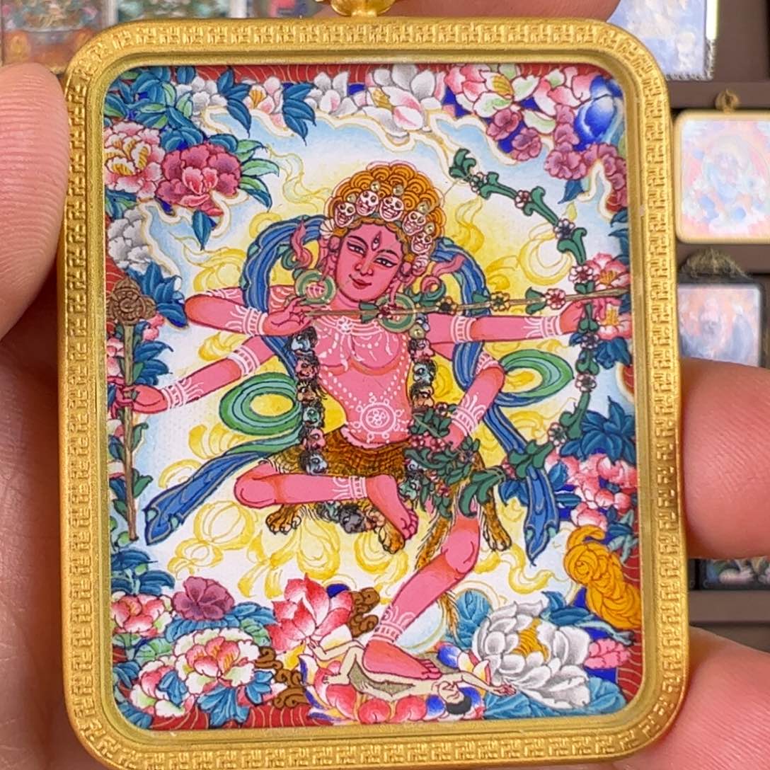 8***u吊坠作明佛母唐卡绘画作品