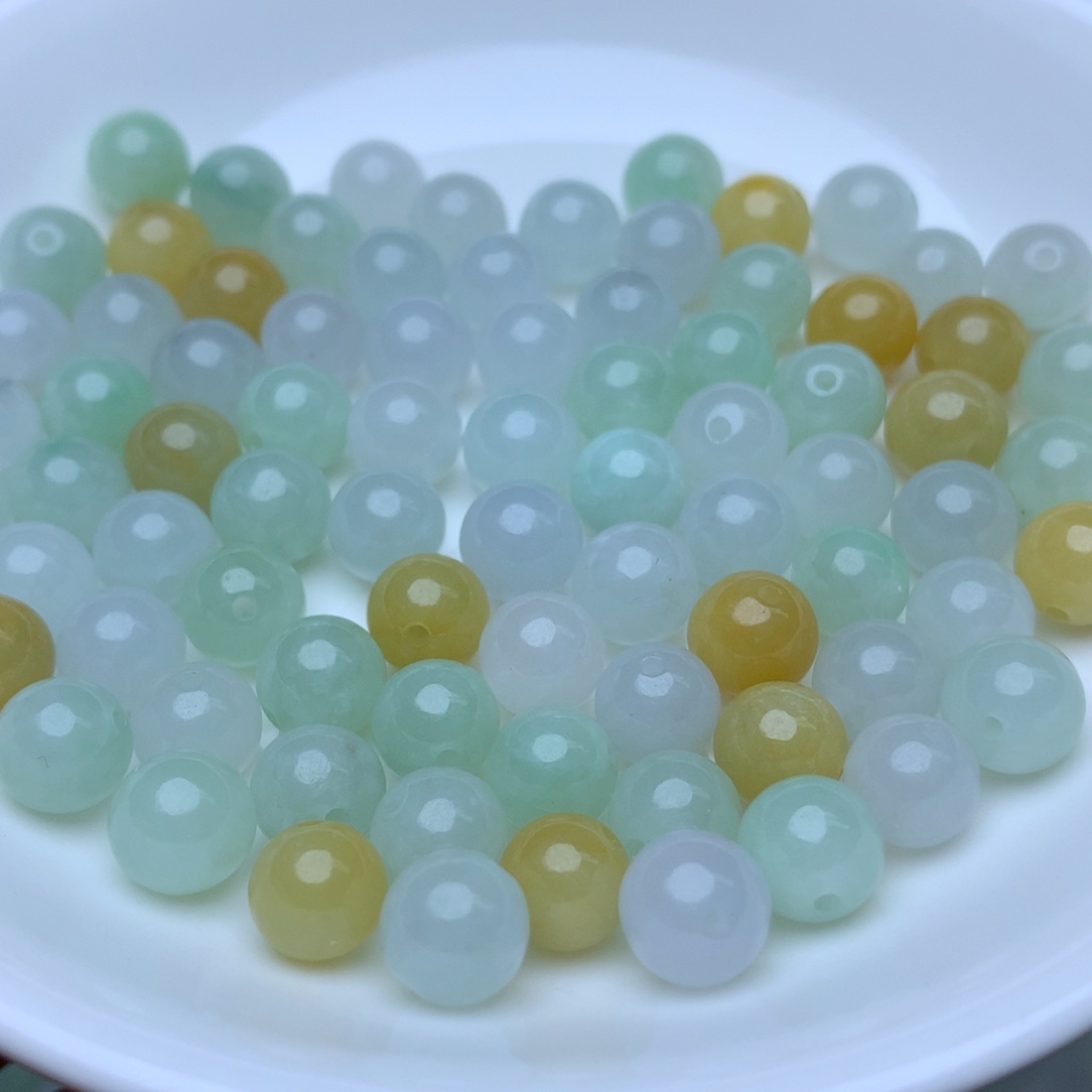 【闪购商品】翡翠手链未镶嵌卡7.3冰三彩10个