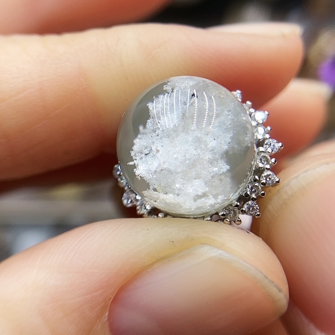 水晶戒指银S925镶嵌A****青