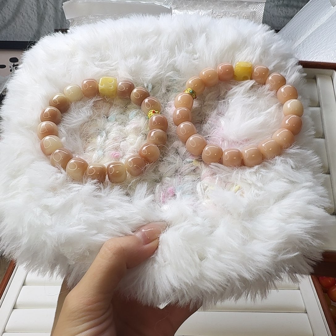 手串菩提根/象牙果蜜桃奶酪