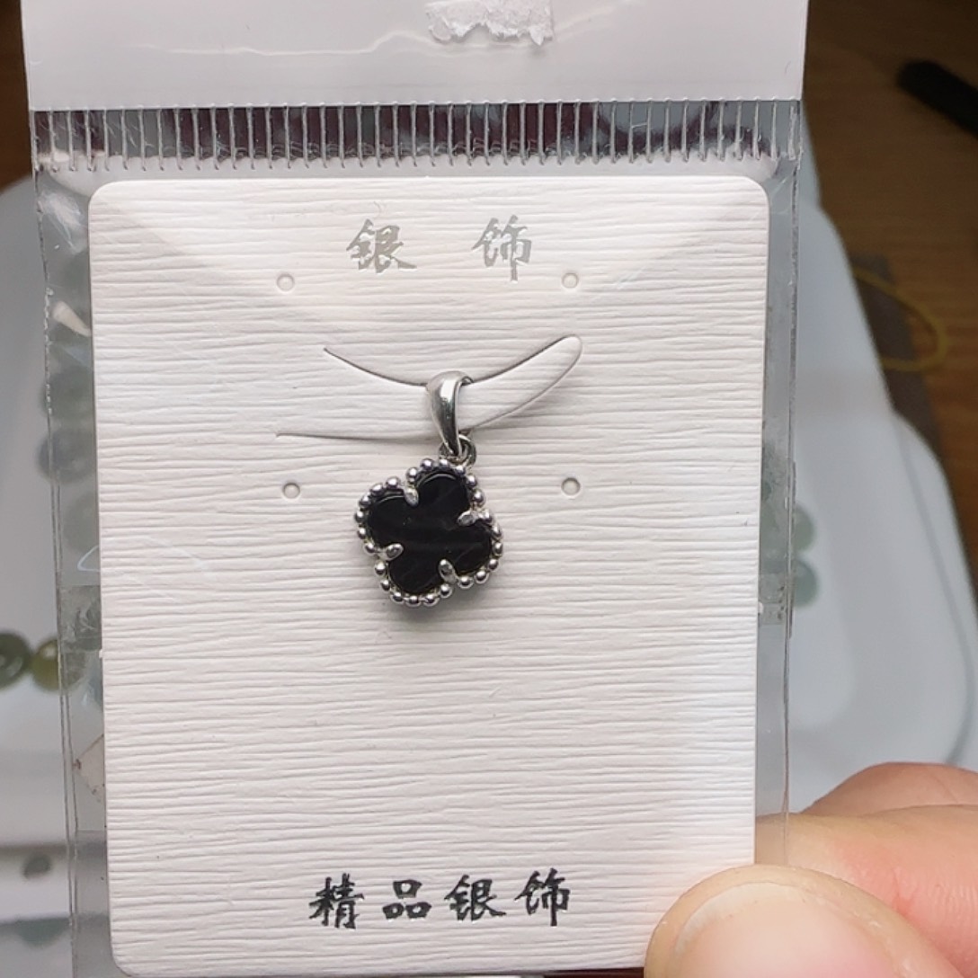 玛瑙/玉髓颈饰银S925镀金镶嵌