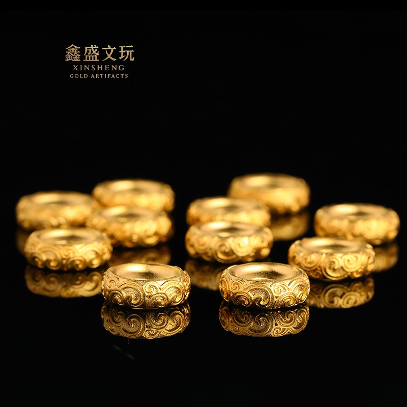 古法高保色镀24k唐草纹隔片垫片隔珠文玩百香籽椰蒂饰品配饰