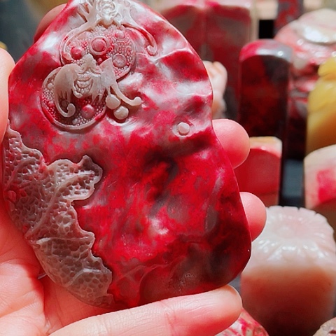 昌化石昌化老坑精品鸡血石