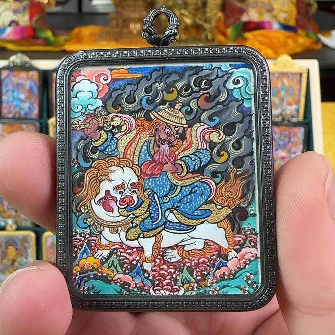 吊坠超**_丹坚护F，纯手绘唐卡