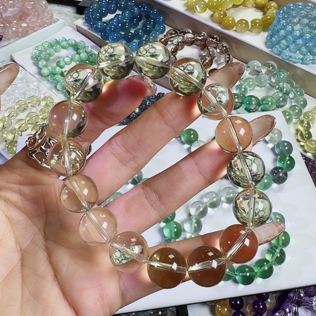 水晶手镯未镶嵌用****7黄水晶13