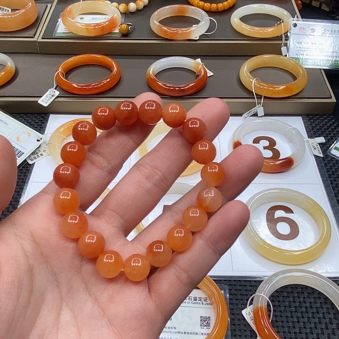 石英质玉（黄龙玉）未镶嵌手链