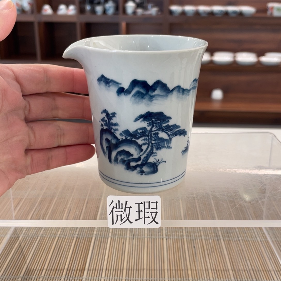 釉下手绘茶具微瑕
