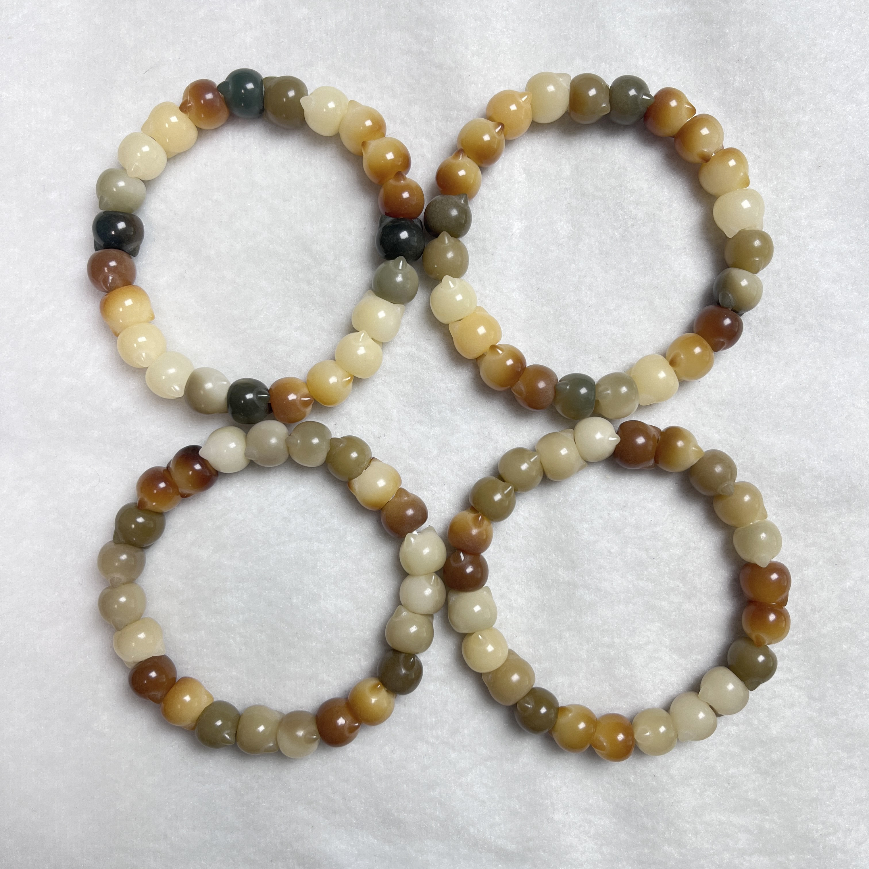 【17.5手围多样性发】多宝色小猫头10mm 菩提根