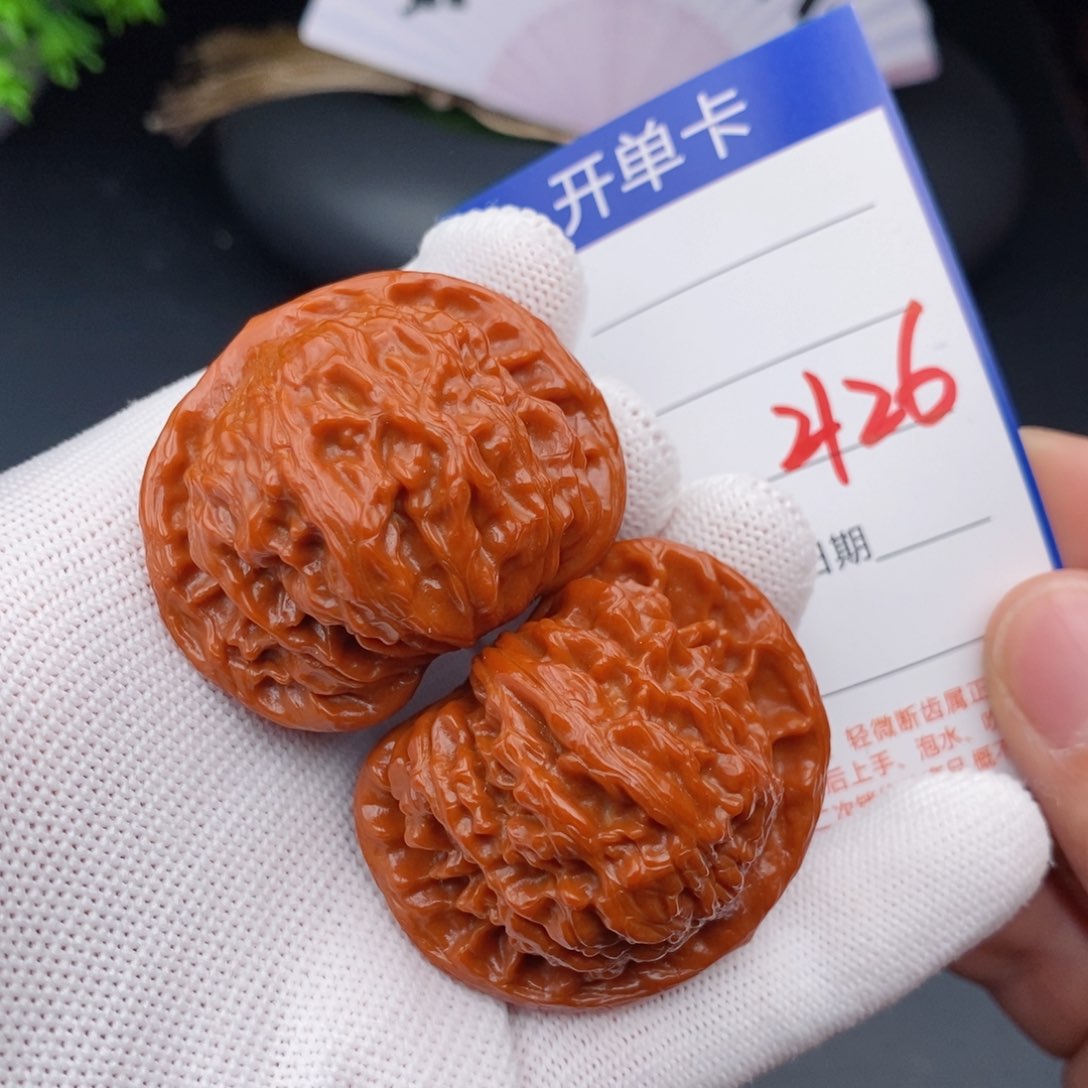 文玩核桃把件M****n45红狮子426