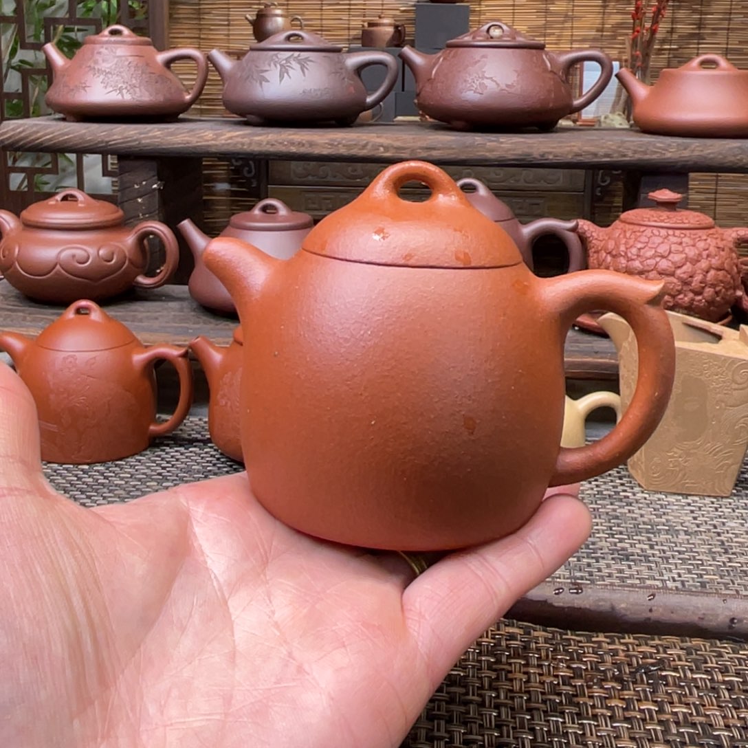 紫砂茶壶宜兴原矿紫砂手工制150