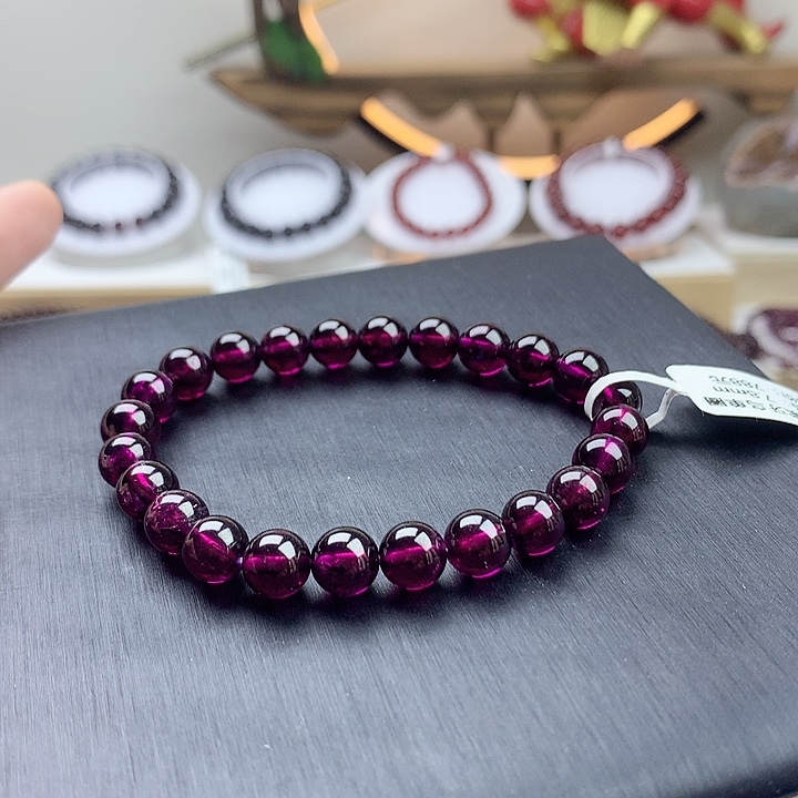 未镶嵌手链石榴石巴西紫牙乌卡7.8mm