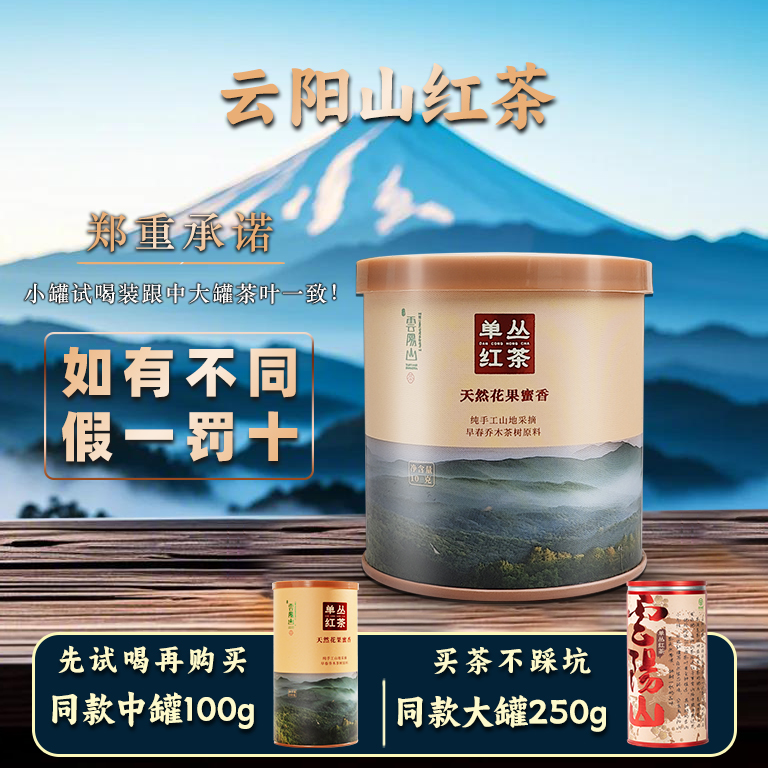【茶园直发】云阳山红茶原生态高山云雾春茶花果蜜香红茶试喝装