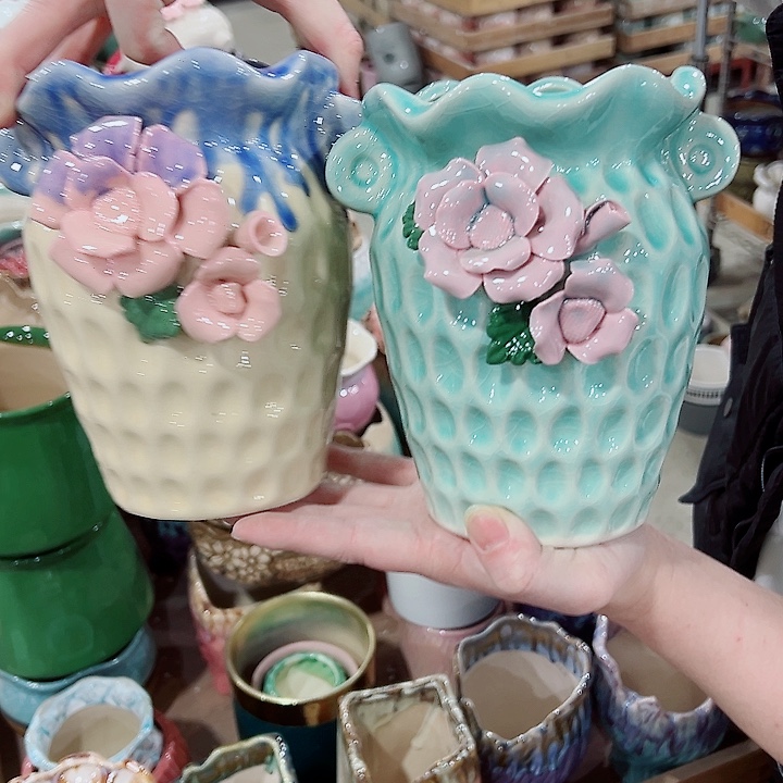 有孔，凑单福利满10元发货陶瓷多肉花盆！