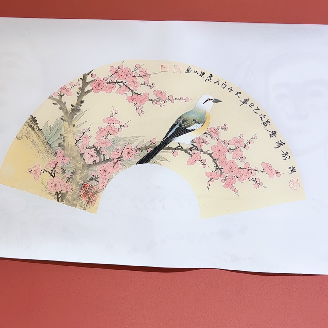 国画0**工侯果山老师亲笔手绘作品朵 