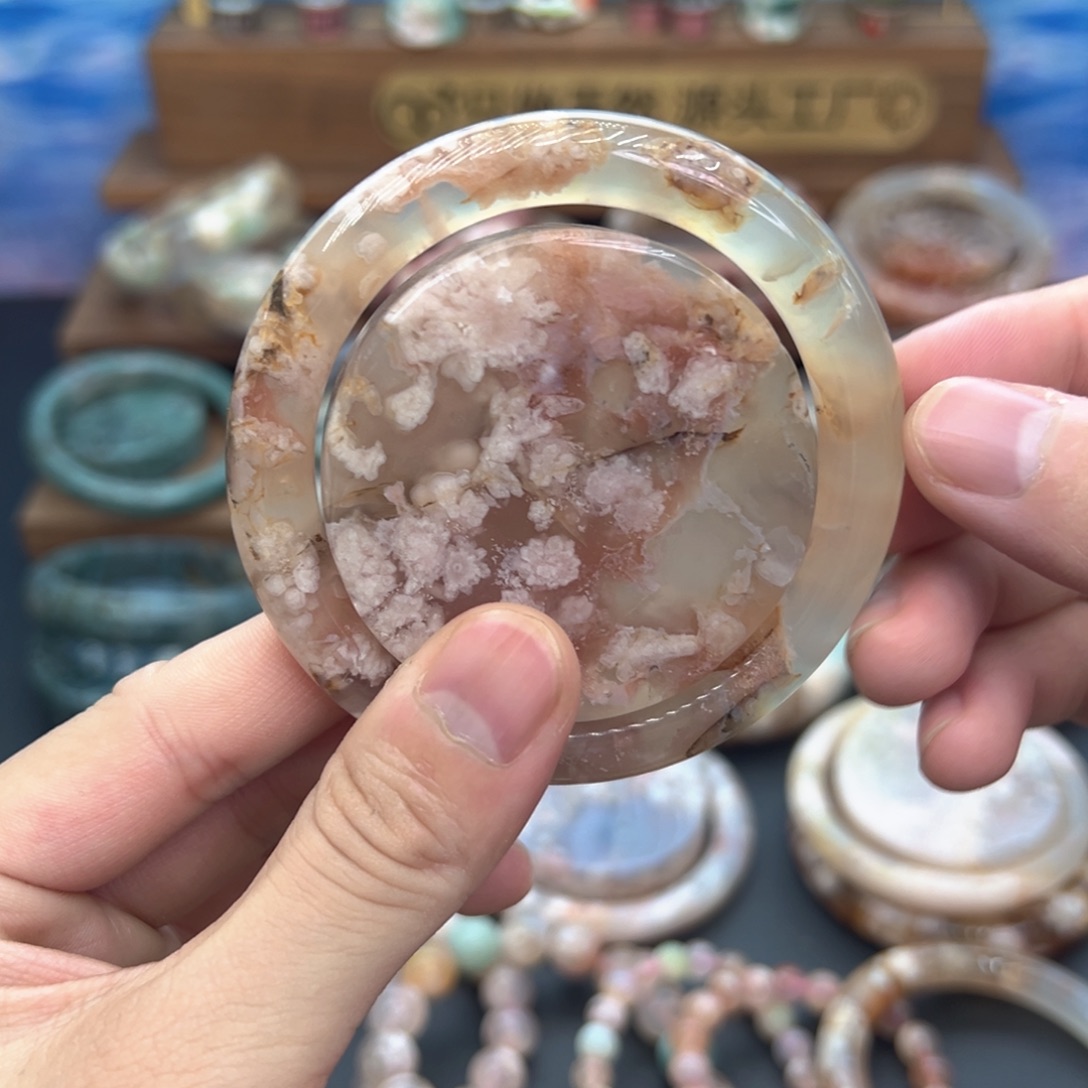 天然樱花手镯57圈口