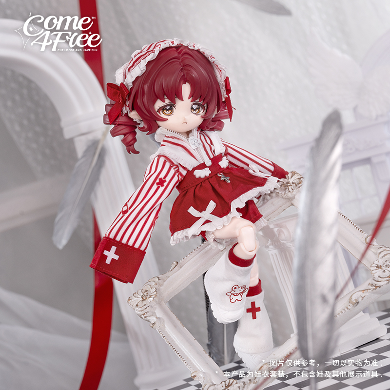 COME4FREE 【日常系列】急救天使兔娃衣OB11玩偶BJD娃衣