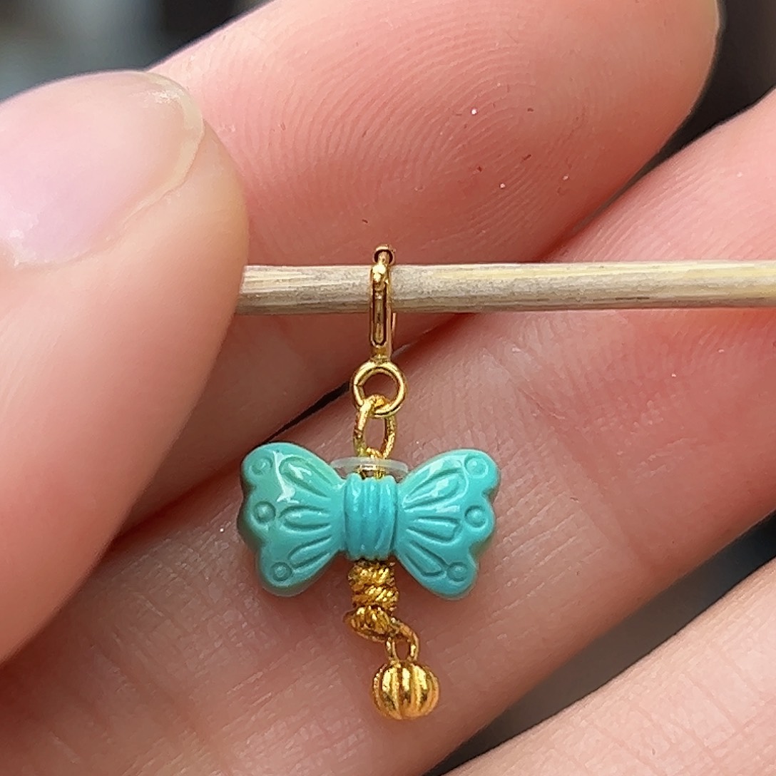 绿松石珠宝奇石18K金镶嵌