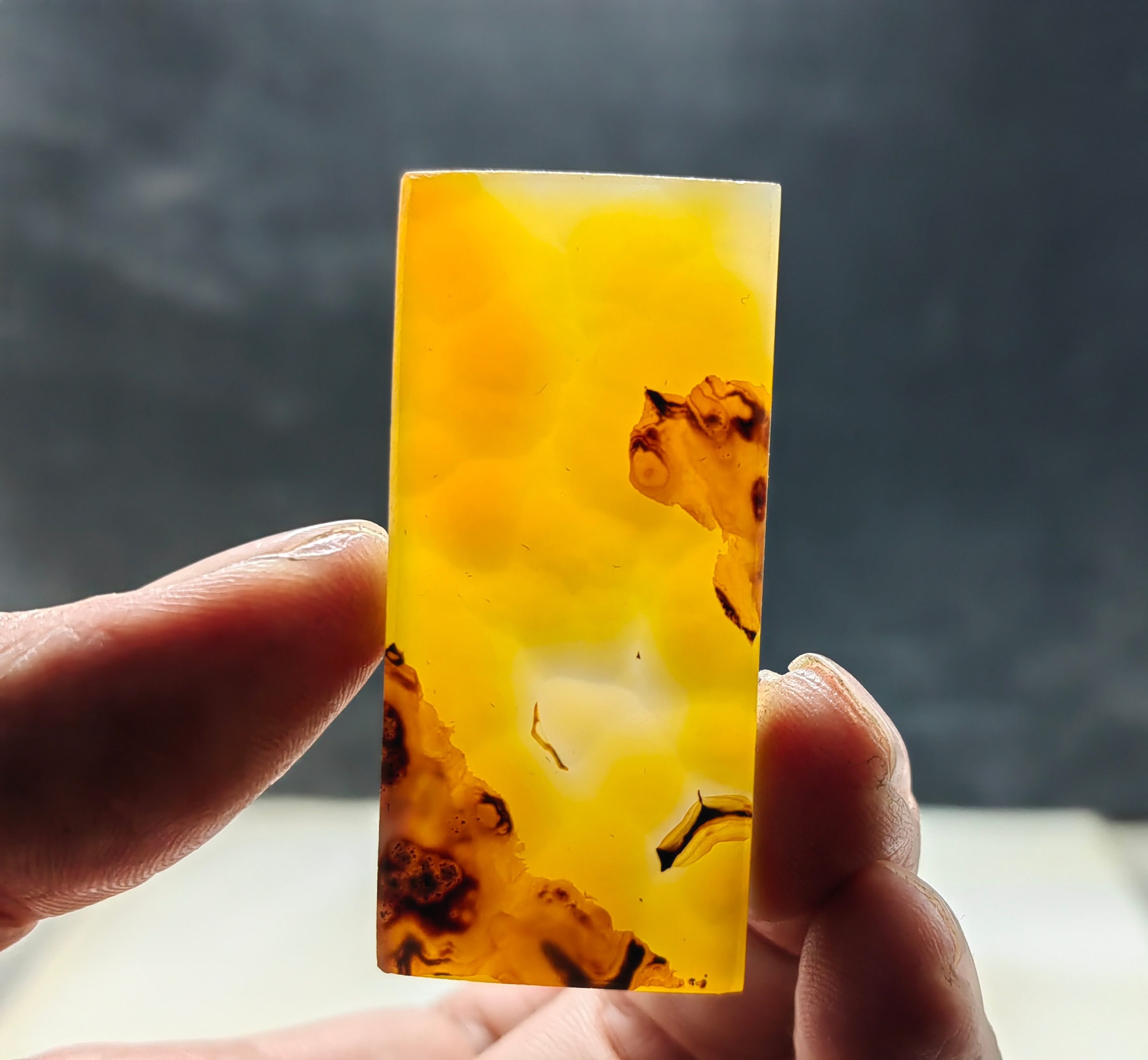 巴西海洋玉髓玛瑙草花象形纯天然吊坠风景男女水滴挂件山水意境画