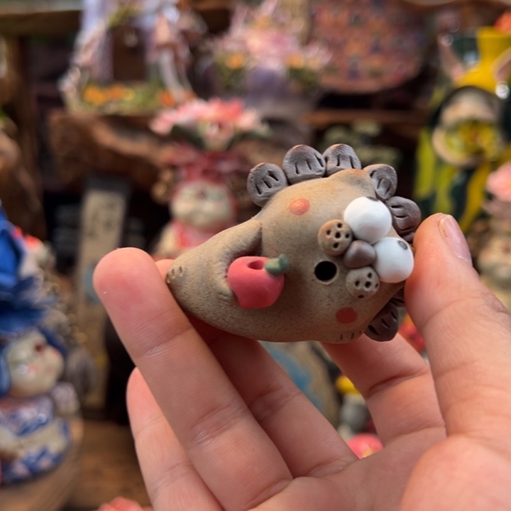 陶摆件小镇青花每日有新品