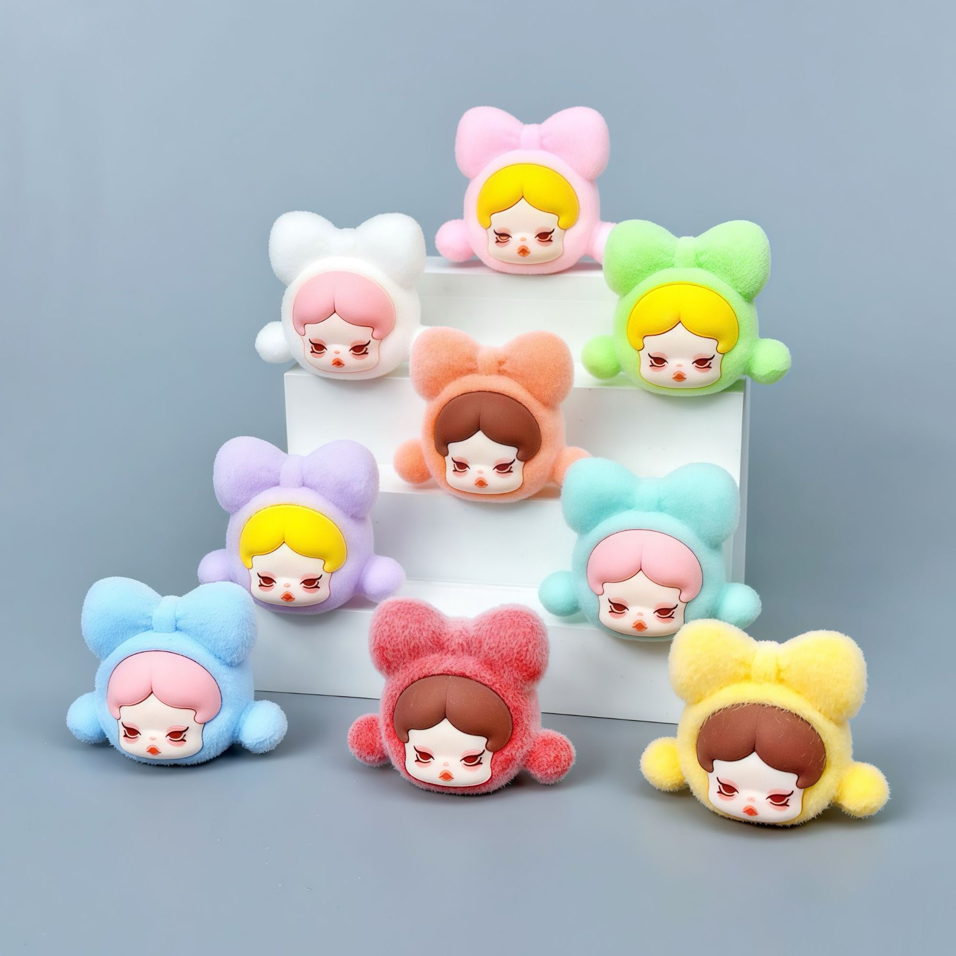 植绒蝴蝶结SP女孩DIY摆件