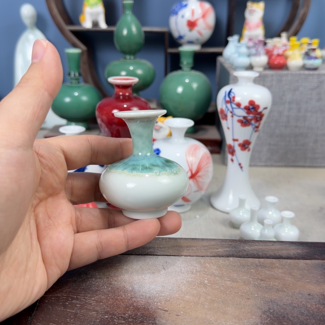 陶瓷手工小花器摆件