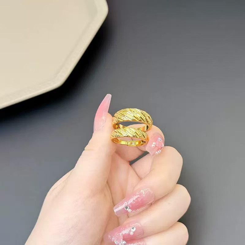 合金戒指 金色活口指环精美女款经典