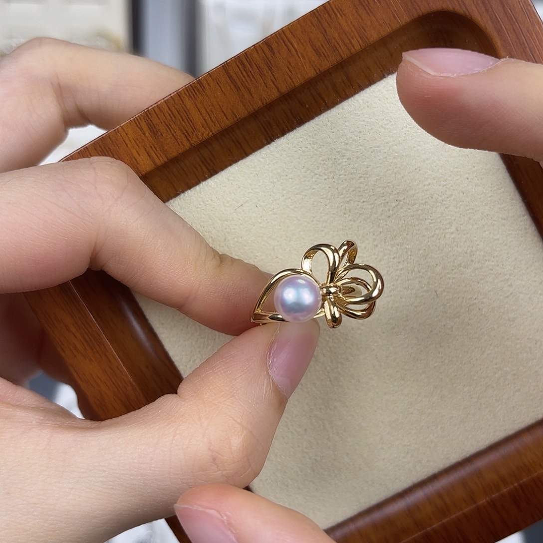 银S925镶嵌海水珍珠戒指